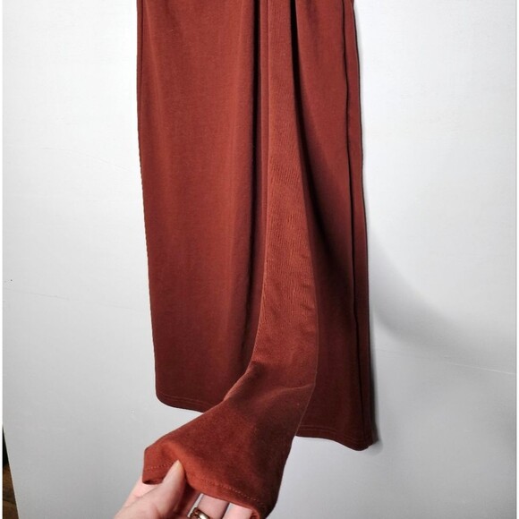 Kourt Anthropologie Sheath Dress Cutout Cap Sleeve Side Slit Special Ocassion XS - Picture 8 of 11